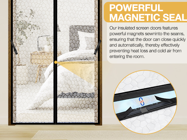 Magnetic Thermal Insulated Door Curtain