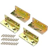 rockgoya Bed Rail Brackets, Gold-Colorful Bed Frame Hardware, Set of 4 Pack Wooden Bed Brackets w...