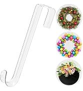 15'' Wreath Hangers for Front Door,Clear Wreath Door Hanger Hook Non Scratch Wreath Hanger,1 Pack...
