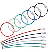 Uniclife 4 Inch Wire Keychain Cable Stainless Steel Key Ring Loop for Luggage Tags, 12 Pack/20 Pack