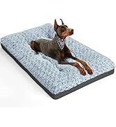 POCBLUE Deluxe Washable Dog Bed for Large Dogs Dog Crate Mat 36 Inch Comfy Fluffy Kennel Pad Anti...