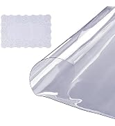 VEVOR Clear Table Cover Protector, 48 inch/1230 mm Round Table Cover, 1.5 mm Thick PVC Plastic Ta...