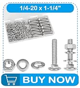 Yinpecly 24 Sets 1/4-20 x 1-1/4