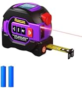 3 in 1 Digital Laser Tape Measure, 197ft/60m Laser Distance Meter, 16ft/5m Digital Tape Measure w...
