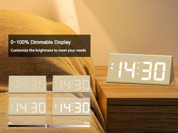 wooden alarm clock