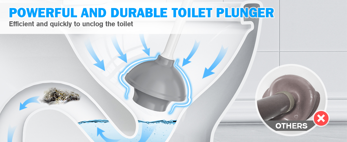 Toilet plunger and holder set