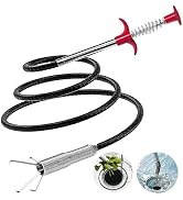 61-Inch Flexible Drain Snake with 4-Claw Grabber for Sink, Shower & Tub | Balanced Reach • Flexib...