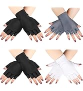 4 Pairs UV Gloves for Nail Lamp Light Manicure Gloves UV Light for Gel Nails, Hand UV Protection ...