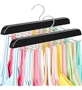 Tank Top Hanger with Premium Wood, 24 Large Capacity, Space Saving,360 Degree Rotating, Foldable ...