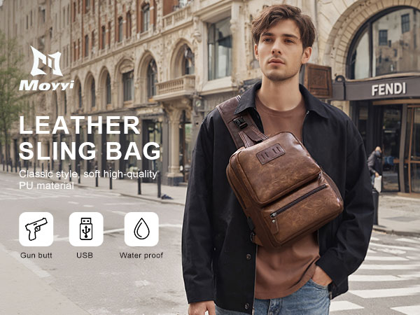 Sling bag for men crossbody
