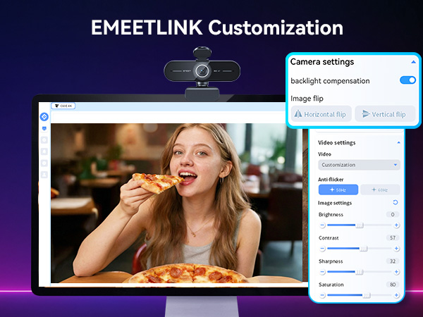 EMEETLINK software for EMEET C60E 4K webcam