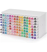 Loghot Marker Storage Organizer Marker Holder 120 Slots Marker Organizer for Desk with Removable ...