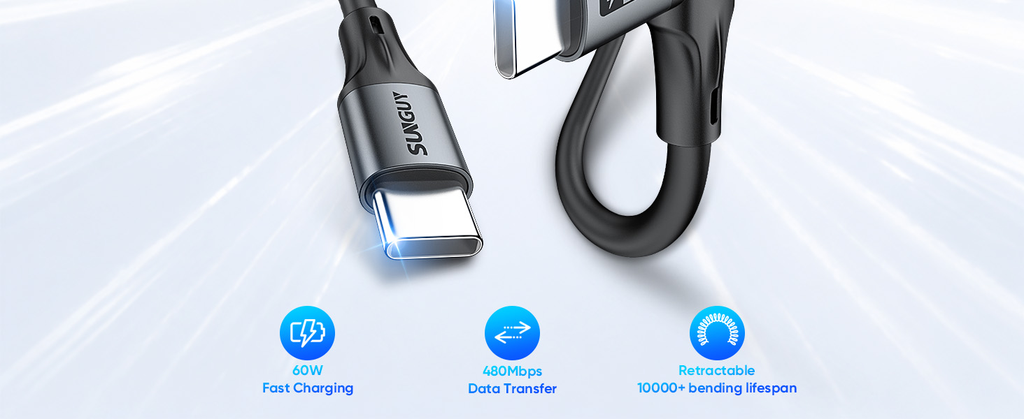 coiled usb c cable