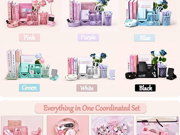 Pink Desk Accessories