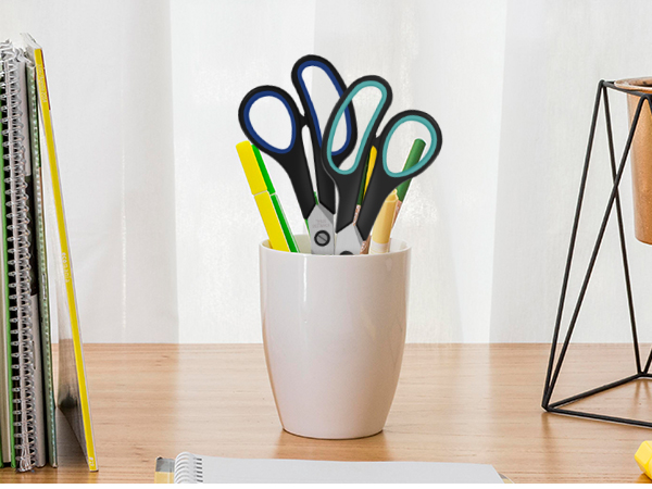 set of 3 scissors 8 inch all purpose Scissors for Office Home School Craft Supplies Right/Left Hand