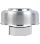 Antrader Round Roof Vent Cap,5.24" Chimney Cap,Silver,1Pcs | Aluminum Alloy Chimney Roof Cover St...