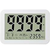 FCXJTU Digital Countdown Days Timer Clock- 9999 Days Count Down Days Timer with Stand Strong Magn...