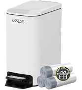 KSSKSS Small Bathroom Trash Can with Soft Close Lid, 6 Liter / 1.6 Gallon Stainless Steel Garbage...