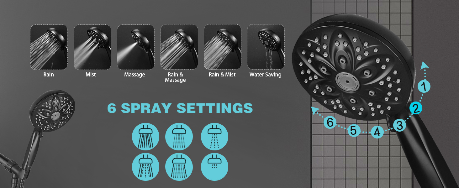 shower head with hose
