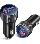 Car Charger USB C Fast Charge 45W & 30W, Besgoods 3 in 1 Cigarette Lighter Adapter [USB C & USB A...