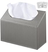 Hand Towels Box Cover Holder,PU Leather Hand Towel Case Compatible with Kleenex Disposable Paper ...