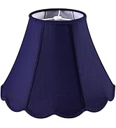 GOSO Set of 1 Leaf Scalloped Lamp Shade Blue, 6×13×9.8 Inch Spider Lamp Shade for Table Lamp,Floo...