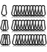 40PCS M4 Black Carabiner Clip, 1.57Inch Snap Hook Quick Link Small Carabiner Clips,Spring Link Bu...