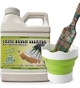 Green Piece Paint Brush Cleaner & Restorer with Collapsible Silicone Cleaning Container – Natura...