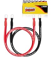 FASTSTORM 4 AWG Battery Cable, Flexible Inverter Cables 3 Feet with 3/8" Terminals OFC Pure Coppe...