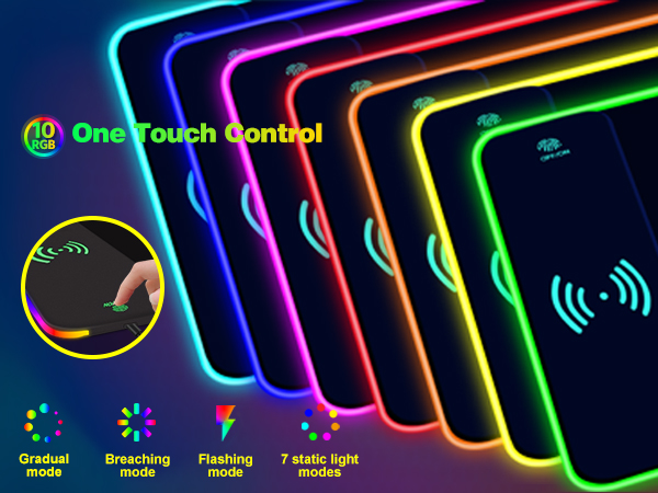 one touch control rgb mouse pad