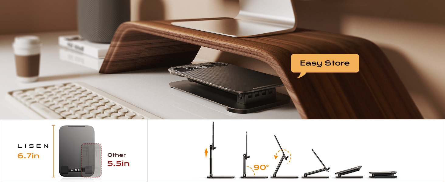Fully Foldable Tablet Stand to Pocket Size
