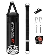 ZTTENLLY Kids Punching Bag with Gloves - PU Leather & Adjustable Height Strap - Boxing Bag Set fo...