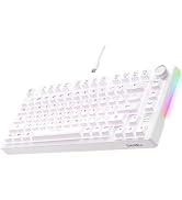 DAREU EK75 Wired Mechanical Keyboard,75% Keyboard with Volume Knob,Gasket Mount Mechanical Gaming...