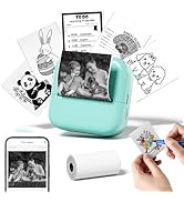 Zodzi M02L Mini Printer - Pocket Printer with 1 Roll Non-Adhesive Paper, Bluetooth Portable Print...