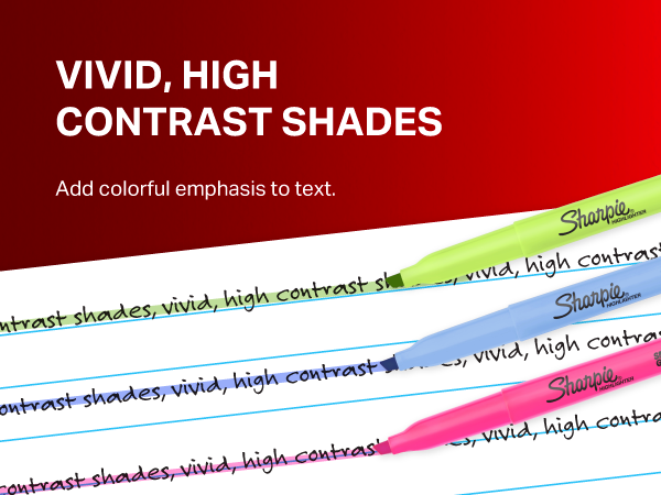 vivid high contrast shades sharpie colorful pastel emphasize school notes study teacher notebook