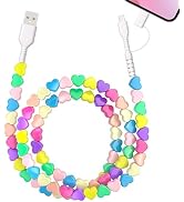 Aolcev USB C Cable 66W 2 in 1 Multi USB to USB C Fast Charging Cable 3.3FT Beaded for iPhone Char...