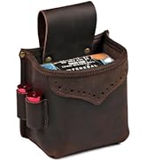 TOURBON Leather Shotgun Shell Holder 12 Gauge Ammo Pouch 1 Box Carrier Ammunition Storage for Spo...