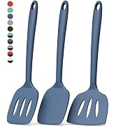 Coukre 3 Pack Silicone Spatula Set, High Heat Resistant, BPA-Free, Fish Spatula, Solid & Slotted ...