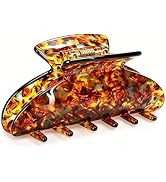 Tortoise Hair Claw Clip Medium Non-Slip Lightweight Acrylic Claw Clip for Women, Strong Hold for ...