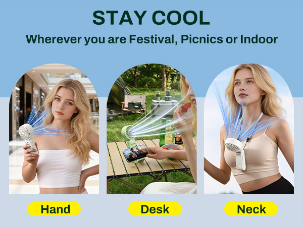 Portable handheld fan