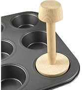 Czhotg Tart Tamper - Double Side Wooden Egg Mold DIY Cake Pastry Pusher for Kitchen Party Baking ...