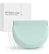 YNSHOUNA Retainer Case, Silicone Squeeze Top Retainer Holder with Lanyard, Slim Cute Aligner Case...