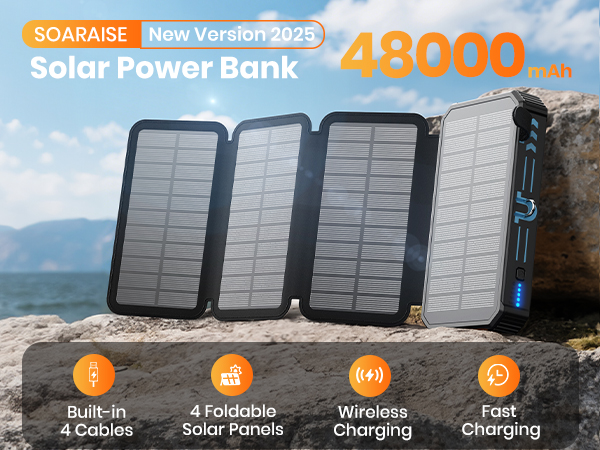 48000mAh Solar Charger Power Bank