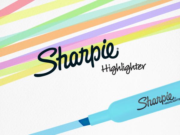 sharpie highlighter bible colorful pastel school college office teacher study smear brand supplies