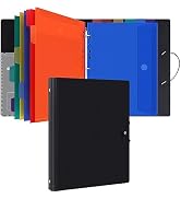 Uquelic Important Document Binderr with 12 Colorful Pockets, Letter Size, Binder with Folders for...