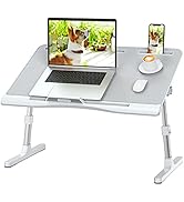 Foldable Laptop Bed Tray Desk, Adjustable Laptop Bed Table with Heights and Angles, Upgraded-Stur...