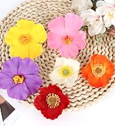 ANBALA 6Pcs Artificial Hibiscus Flower Hair Clips, Hawaiian Flower Hair Clips for Women, Bohemian...