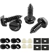 LivTee Rustproof License Plate Screws for Securing License Plates Frames and Covers on Cars and T...