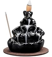 Black Ceramic Incense Incense Burner, Incense Burner Ornament, Handmade Backflow Incense Holder f...