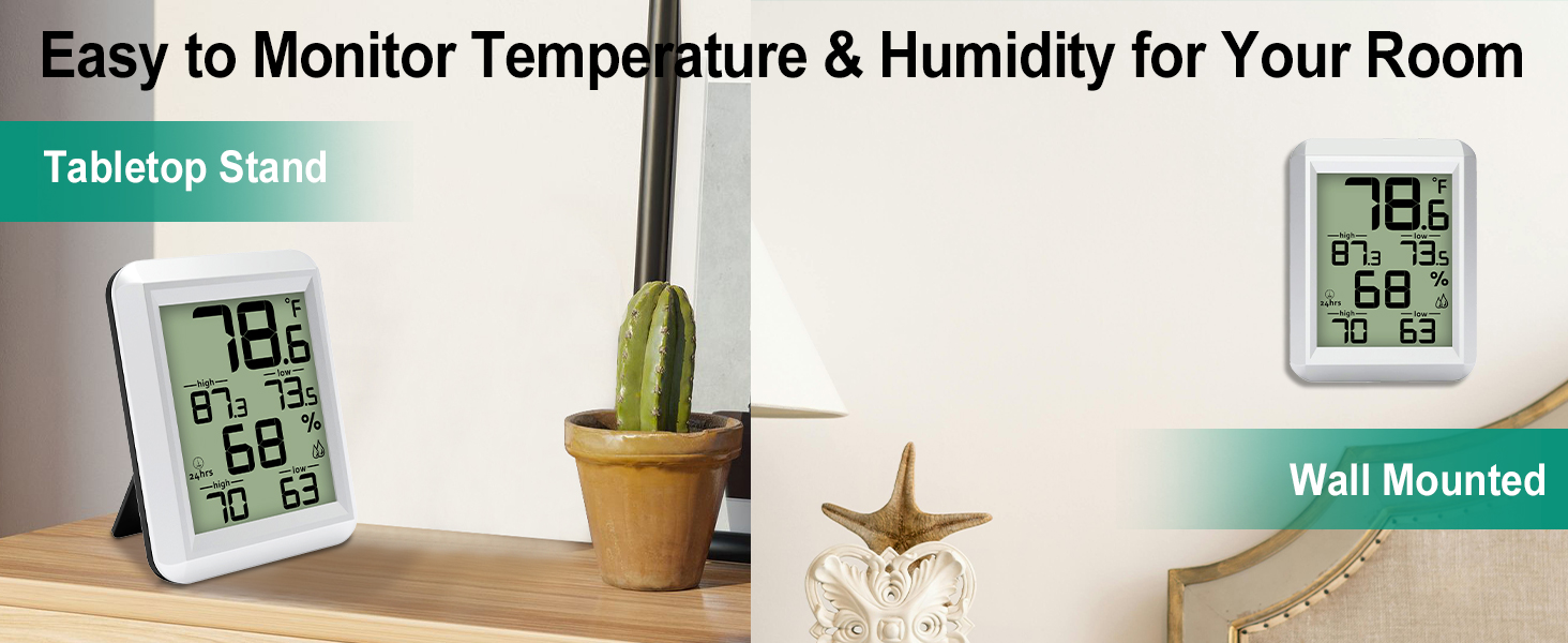 Digital Hygrometer Indoor Thermometer Humidity Meter